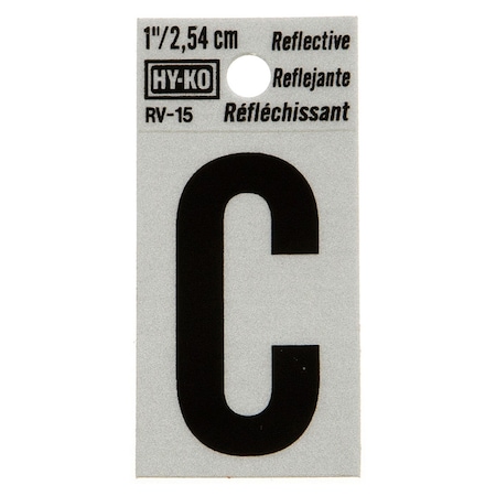 Hy-Ko 1.25In Reflective Letter C, 10PK B00376